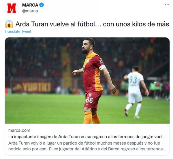 Marca, Arda Turan'la dalga geçti