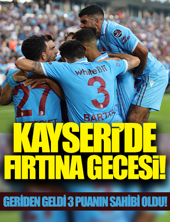 Trabzonspor, Kayserispor'u mağlup etti