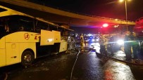 Ankara'da Seyir Halindeki Yolcu Otobüsü Alev Alev Yandi