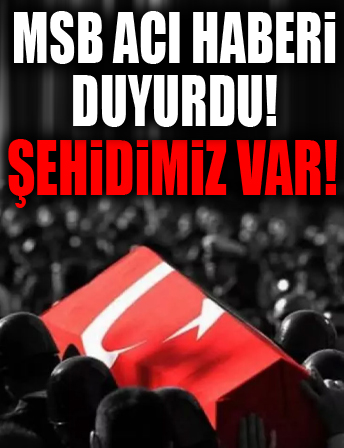 MSB'den acı haber! 1 asker şehit oldu
