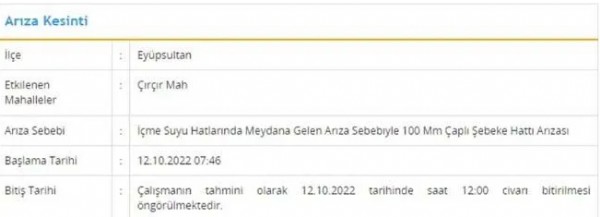 İstanbul'un 7 ilçesinde 7 saat su kesintisi!