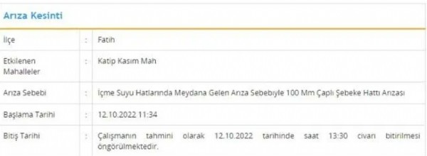 İstanbul'un 7 ilçesinde 7 saat su kesintisi!