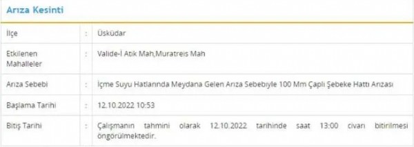 İstanbul'un 7 ilçesinde 7 saat su kesintisi!