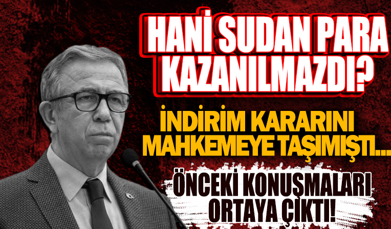 Suya indirim kararını mahkemeye taşıyan Mansur Yavaş'ın 'faturalar ucuzlayacak' dediği görüntüler gündem oldu