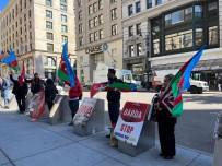 Azerbaycanlilar, Ermenistan'in Katliamlarini Ve Provokasyonlarini New York'ta Protesto Etti