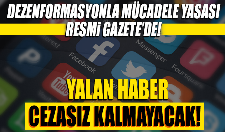 Resmi Gazete'de yayımlandı: Sosyal medya yasası yürürlüğe girdi!