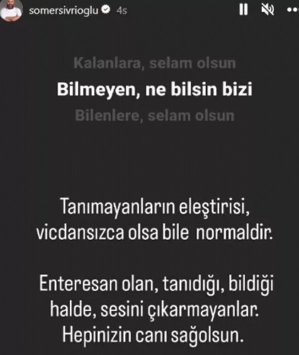 Eleştirilere sitemle cevap verdi