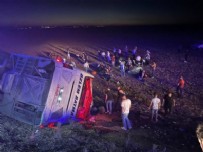 Şanlıurfa’da yolcu otobüsü şarampole devrildi