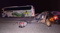 Seydikemer'de Otobüsle Otomobil Çarpisti Açiklamasi 1 Ölü, 1 Yarali