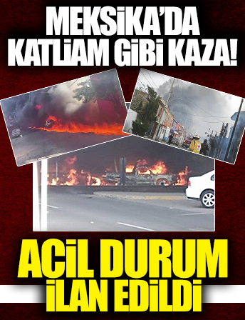 Meksika'da yük treni gaz tankerine çarptı: 50 araç ile 120 ev zarar gördü