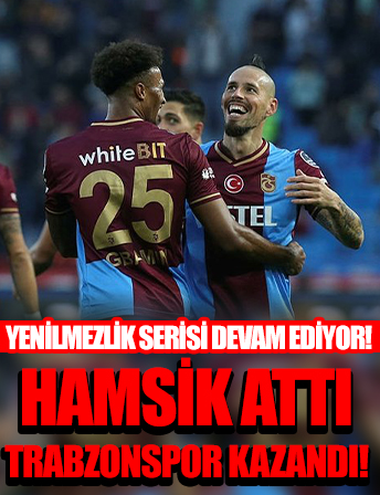 Trabzonspor Sivasspor'u tek golle geçti! Yenilmezlik serisi 5 maça çıktı...