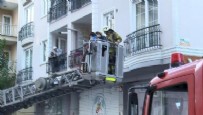 Şişli'de 4 katlı binada korkutan yangın