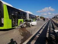 Otobüs Ile Otomobil Çarpisti Açiklamasi 1 Kisi Yaraladi