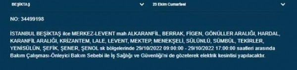 Bedaş duyurdu: İstanbul'un 7 ilçesinde 8 saatlik elektrik kesintisi!