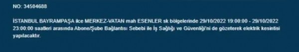 Bedaş duyurdu: İstanbul'un 7 ilçesinde 8 saatlik elektrik kesintisi!