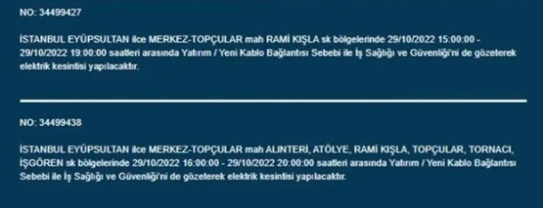 Bedaş duyurdu: İstanbul'un 7 ilçesinde 8 saatlik elektrik kesintisi!