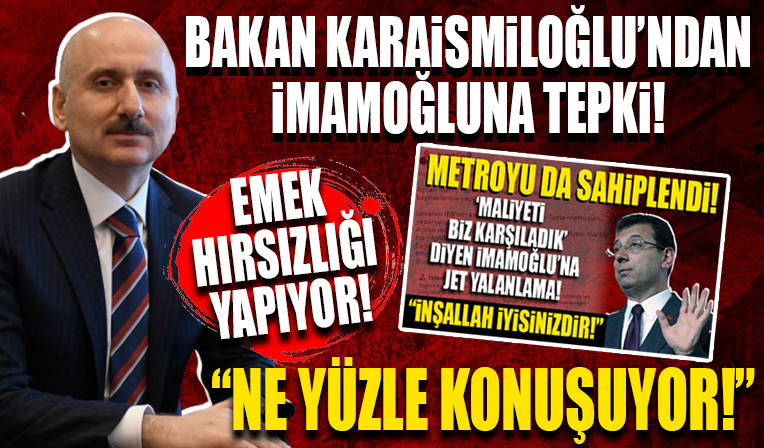 Bakan Karaismailoğlu'ndan Sabiha Gökçen metrosunu sahiplenen İmamoğlu'na tepki: Emek hırsızlığı yapıyor
