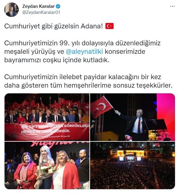 CHP usulü Cumhuriyet Bayramı kutlaması: Zeydan Karalar Türk bayrağını yere fırlattı