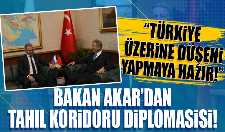 Bakan Hulusi Akar, Rus mevkidaşı Şoygu ile tahıl sevkiyatını görüştü!