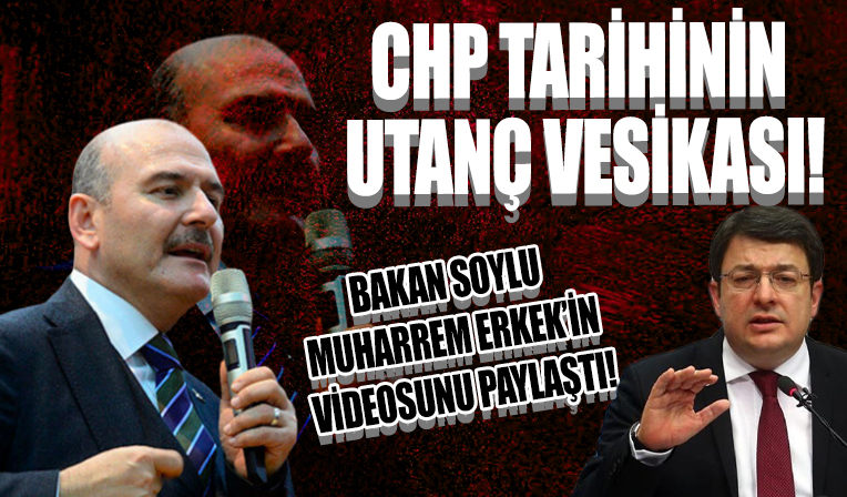 Bakan Soylu 'Sınırımızda PYD olsun' diyen CHP'li Muharrem Erkek'in videosunu paylaştı: Emperyalizmin operasyon çocukları
