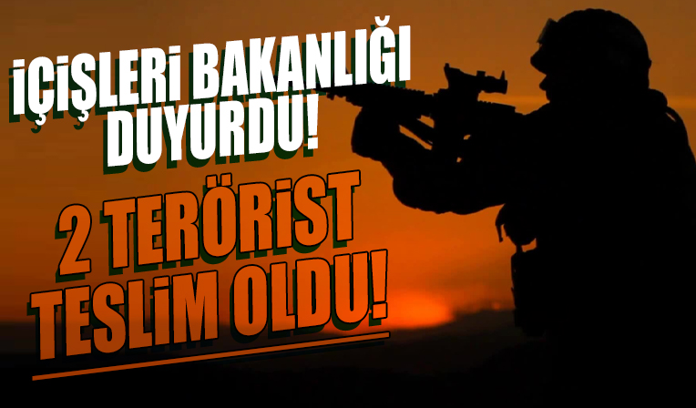 İçişleri Bakanlığı: İkna çalışması sonucu 2 terörist teslim oldu
