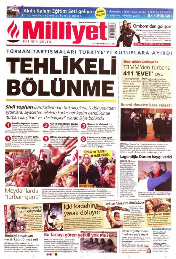 Geçmişte başörtüsü serbestisine karşı çıkıp AYM'ye başvuran Kılıçdaroğlu'nun, ikiyüzlü siyaseti! İşte 2008 yılı manşetleri