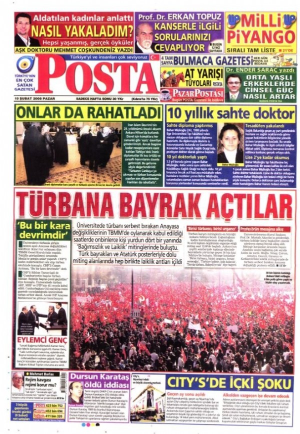 Geçmişte başörtüsü serbestisine karşı çıkıp AYM'ye başvuran Kılıçdaroğlu'nun, ikiyüzlü siyaseti! İşte 2008 yılı manşetleri
