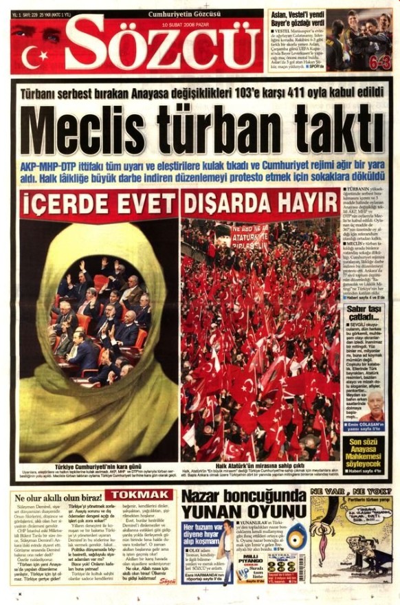 Geçmişte başörtüsü serbestisine karşı çıkıp AYM'ye başvuran Kılıçdaroğlu'nun, ikiyüzlü siyaseti! İşte 2008 yılı manşetleri