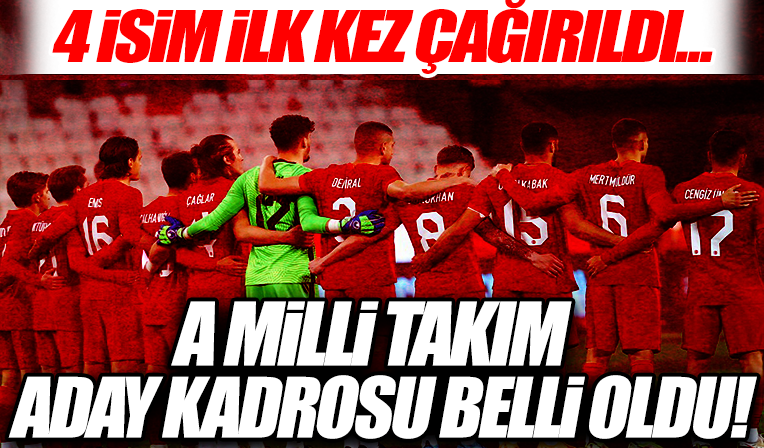 A Milli Takımımızın aday kadrosu