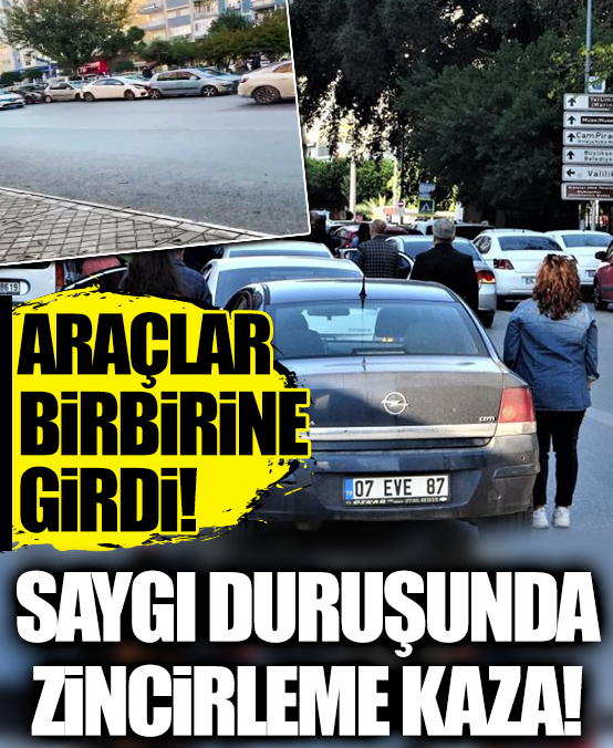 Antalya'da Ata'yı anma sırasında zincirleme kaza oldu