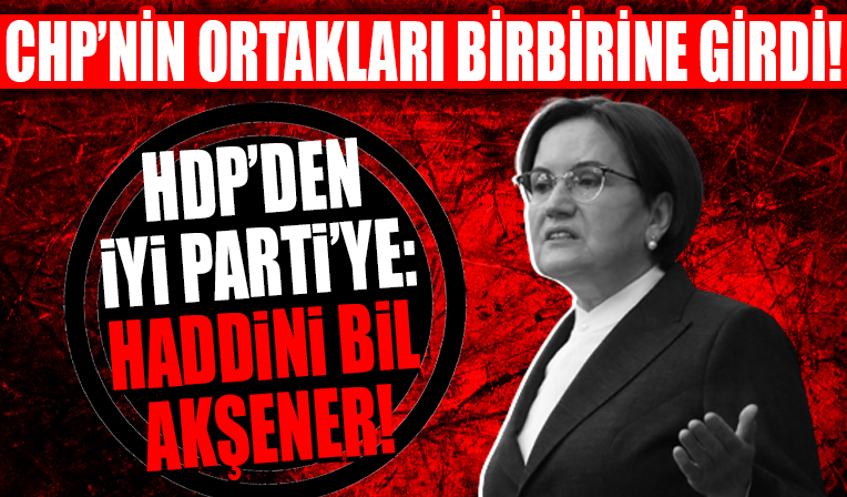 CHP'nin ortakları birbirine girdi! HDP'den İYİ Parti'ye: 'Haddini bil Akşener!'