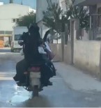 Eline Serum Takili Çocugunu Elektrikli Bisikletle Tasidi