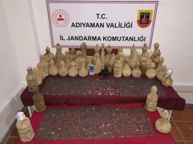 Adiyaman'da Ki Operasyonda Roma Dönemine Ait Bin 578 Adet Sikke Ele Geçirildi