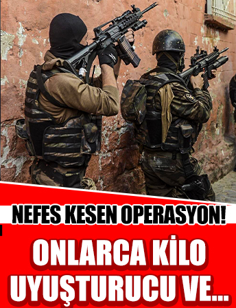 Nefes kesen operasyonlarda onlarca kilo uyuşturucu ve silah ele geçrildi