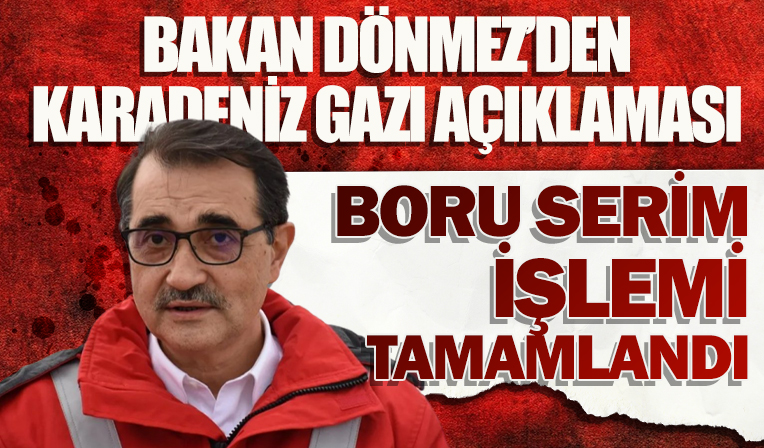 Bakan Dönmez'den 'Karadeniz Gazı' açıklaması