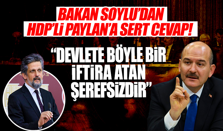 Bakan Soylu'dan HDP'li Garo Paylan'a sert cevap: Devlete böyle bir iftira atan şerefsizdir