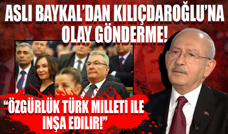 Deniz Baykal'ın kızı Aslı Baykal'dan Kılıçdaroğlu'na olay gönderme! 'Özgürlük Türk milleti ile inşa edilir'