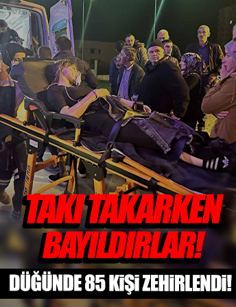 Düğünde sızan gazdan 85 kişi zehirlendi: Takı takarken kusup bayıldılar