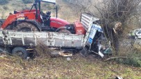 Traktör Yüklü Kamyon Agaca Çarpti Açiklamasi 2 Yarali