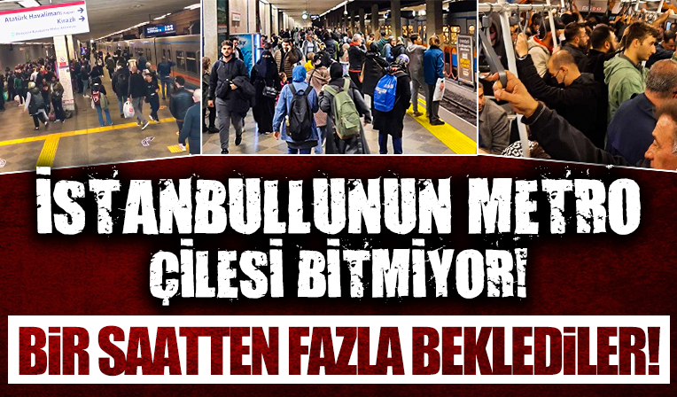 İstanbullunun metro çilesi bitmiyor: Arıza nedeniyle bir saatten fazla beklemek zorunda kaldılar