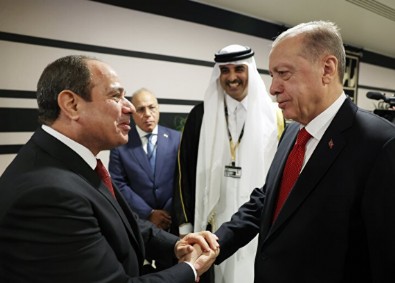 Cumhurbaşkanı Erdoğan, 2022 FIFA Dünya Kupası kapsamındaki resepsiyonda liderlerle bir araya geldi!