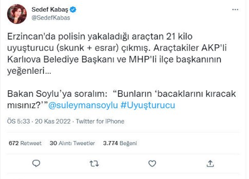 Asılsız 'uyuşturucu' tezgahı! 'AK Parti ve MHP'lilerin yeğeni dediler CHP'lilerin akrabası çıktı!