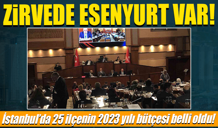 İstanbul’un 25 ilçesinin 2023 yılı bütçesi belli oldu! Zirvede Esenyurt var
