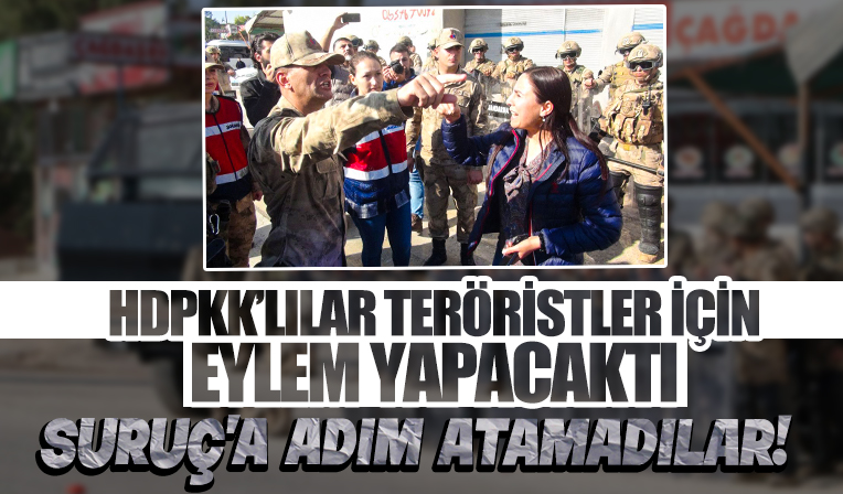 PKK için eylem yapmak isteyen HDP'liler, Suruç'a sokulmadı