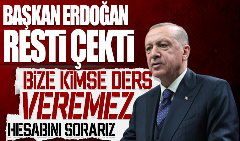Başkan Erdoğan'dan teröristlere silah desteği veren Batıya sert tepki: Bize ders veremezler
