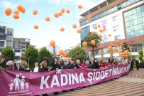 Kadina Siddete Dikkat Çekmek Için Yüzlerce Balon Gökyüzüne Birakildi