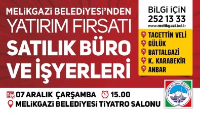 Melikgazi'den 22 Adet Ofis Ve Isyeri Ihalesi