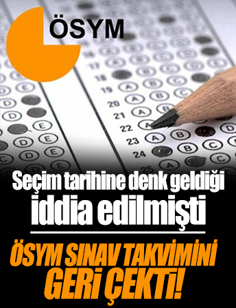 ÖSYM sınav tarihi duyurusunu kaldırdı