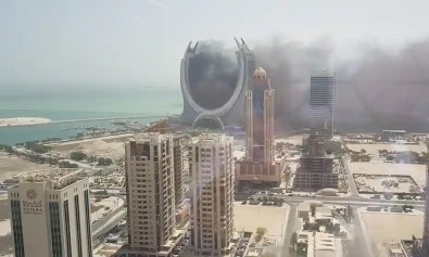 Katar'da Dünya Kupasi'ni Izlemeye Gelen Taraftarlarin Kaldigi Bölgede Yangin