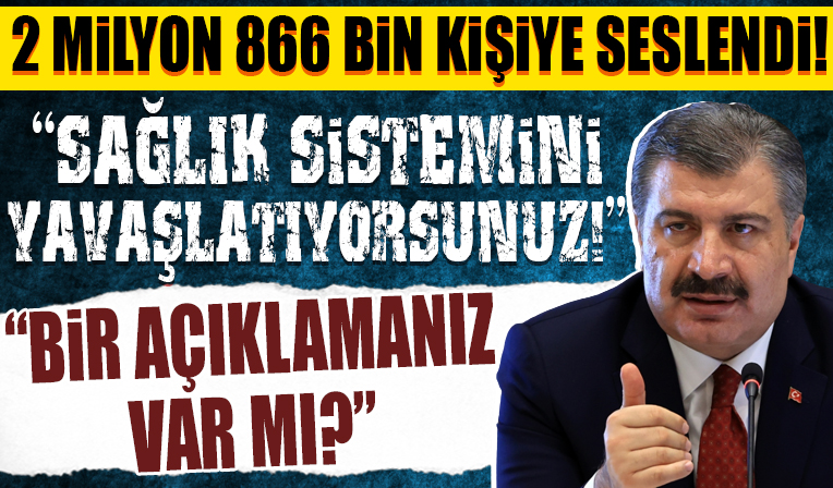 Bakan Koca randevu alıp iptal etmeyen 2 milyon 866 bin kişiye seslendi: Bir açıklamanız var mı?